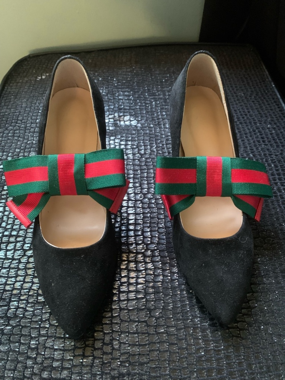 Designer Inspired Pumps Heels with removable Bow